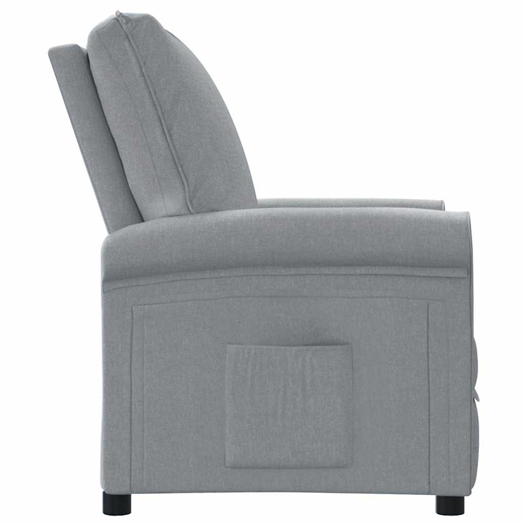 vidaXL Fauteuil verstelbaar stof crèmekleurig