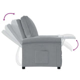 vidaXL Fauteuil verstelbaar stof crèmekleurig