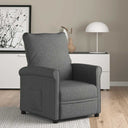 vidaXL Fauteuil verstelbaar stof crèmekleurig