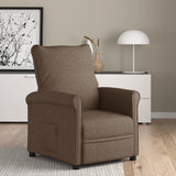 vidaXL Fauteuil verstelbaar stof crèmekleurig
