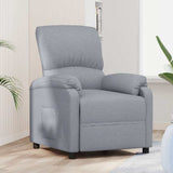 vidaXL Fauteuil verstelbaar stof lichtgrijs