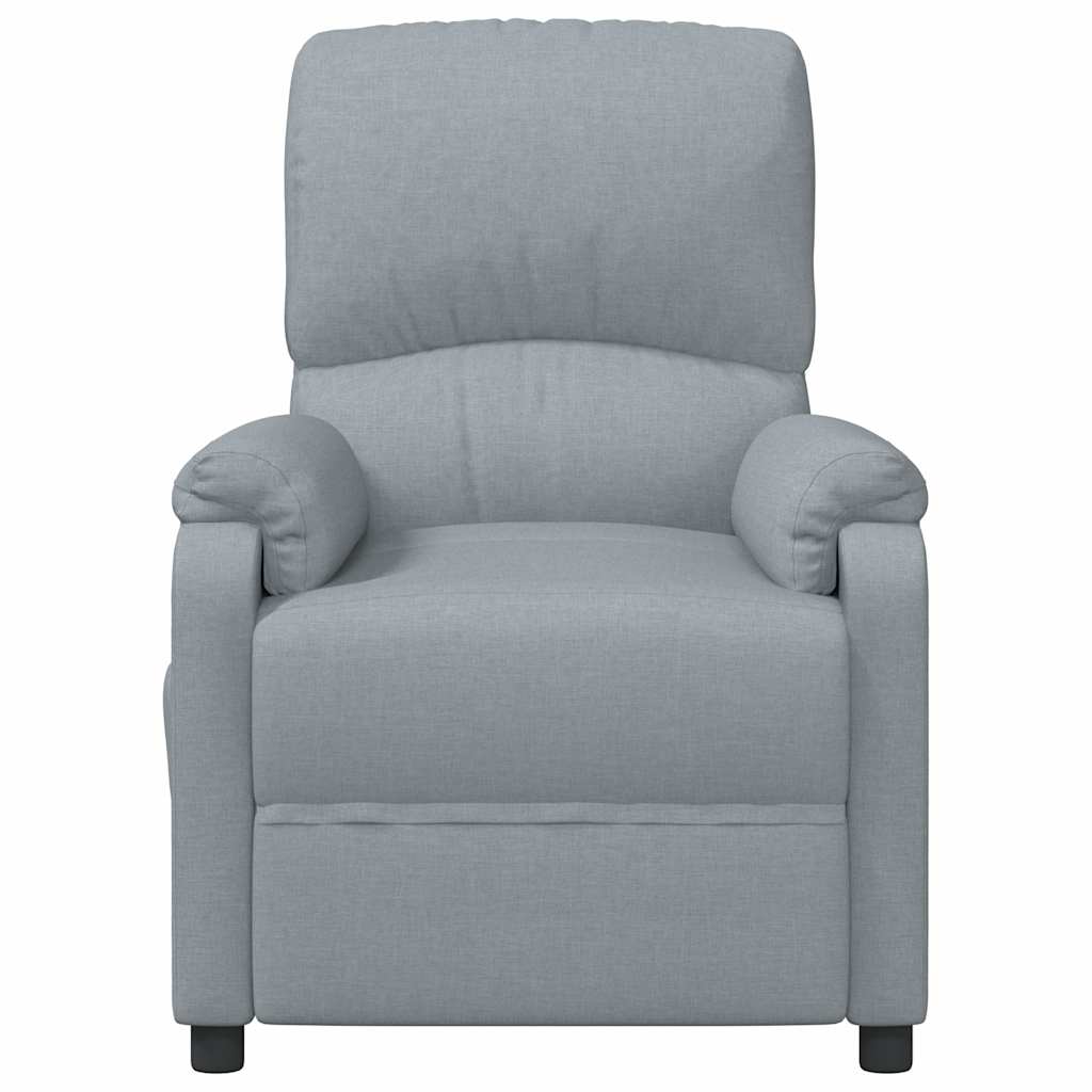 vidaXL Fauteuil verstelbaar stof lichtgrijs