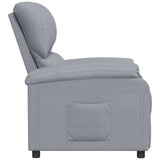vidaXL Fauteuil verstelbaar stof lichtgrijs