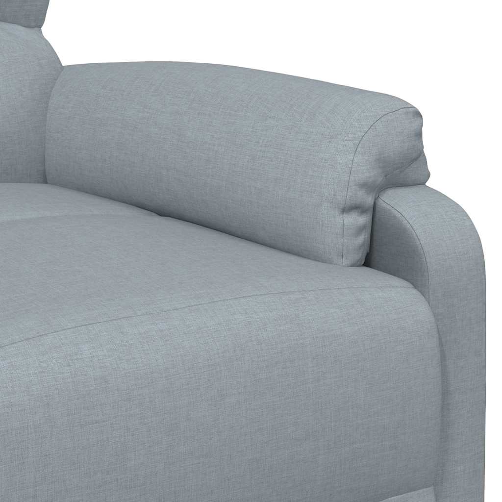 vidaXL Fauteuil verstelbaar stof lichtgrijs