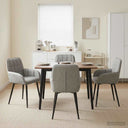 vidaXL Eetstoelen 4 pcs fluweel Lichtgrijs 57 x 50 x 85 cm