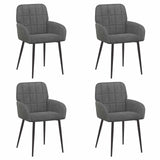 vidaXL Eetstoelen 4 pcs fluweel Lichtgrijs 57 x 50 x 85 cm
