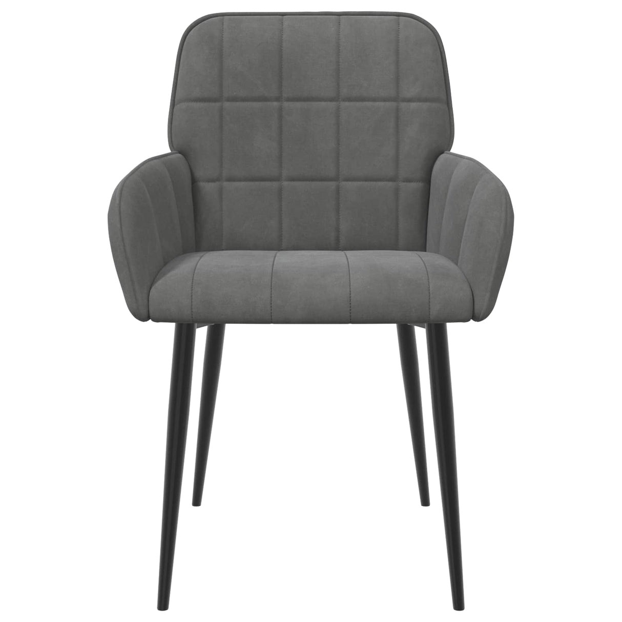 vidaXL Eetstoelen 4 pcs fluweel Lichtgrijs 57 x 50 x 85 cm