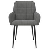 vidaXL Eetstoelen 4 pcs fluweel Lichtgrijs 57 x 50 x 85 cm