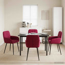 vidaXL Eetstoelen 4 pcs fluweel Lichtgrijs 57 x 50 x 85 cm