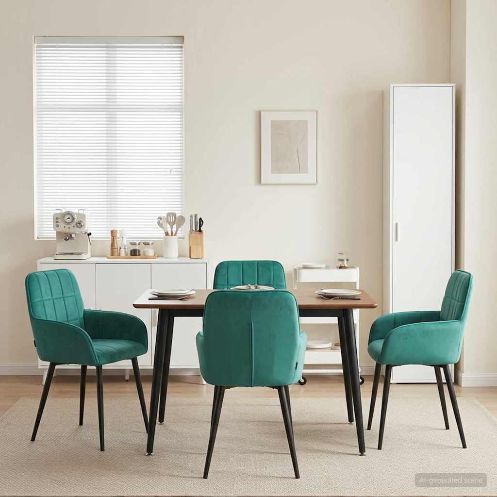 vidaXL Eetstoelen 4 pcs fluweel Lichtgrijs 57 x 50 x 85 cm