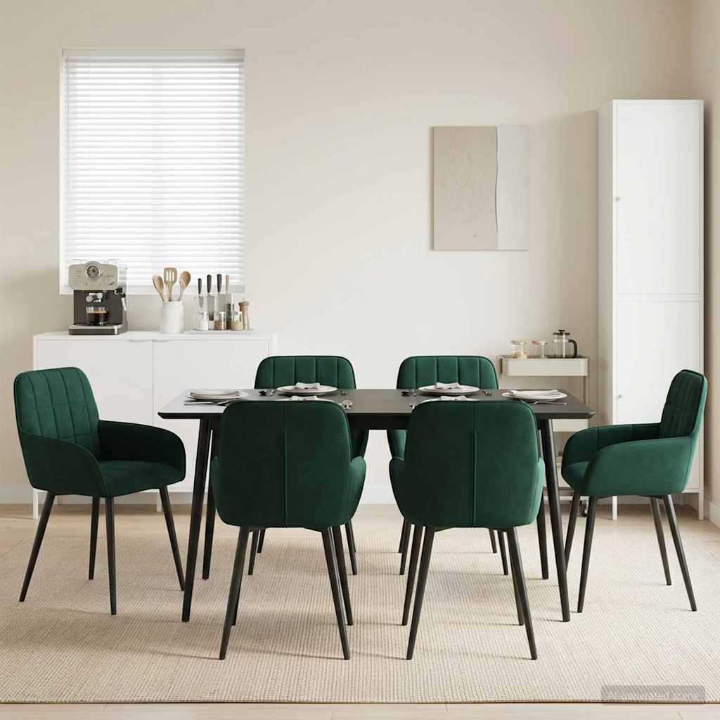 vidaXL Eetstoelen 4 pcs fluweel Lichtgrijs 57 x 50 x 85 cm