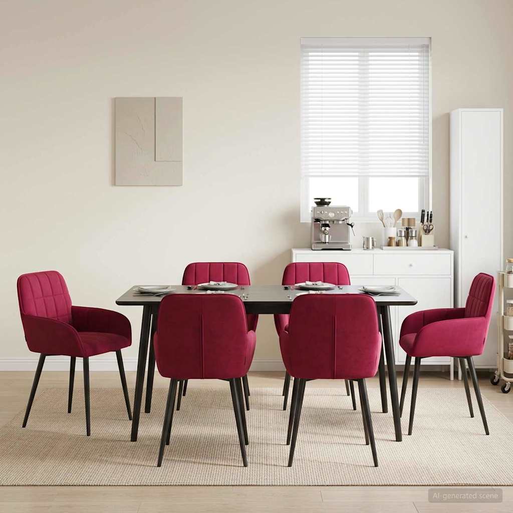 vidaXL Eetstoelen 4 pcs fluweel Lichtgrijs 57 x 50 x 85 cm