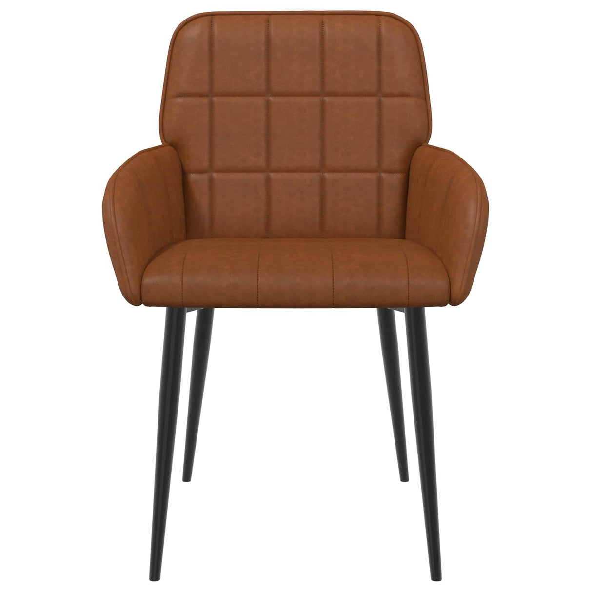 vidaXL Dining Chairs 4 pcs Faux Leather Black 57 x 50 x 85 cm