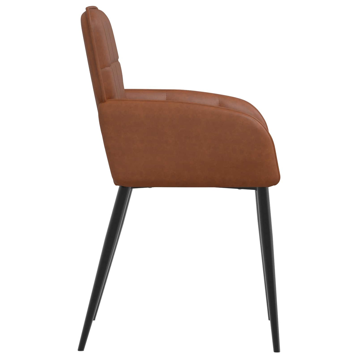 vidaXL Dining Chairs 4 pcs Faux Leather Black 57 x 50 x 85 cm