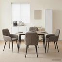 vidaXL Dining Chairs 4 pcs Faux Leather Black 57 x 50 x 85 cm