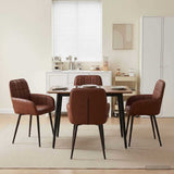 vidaXL Dining Chairs 4 pcs Faux Leather Black 57 x 50 x 85 cm
