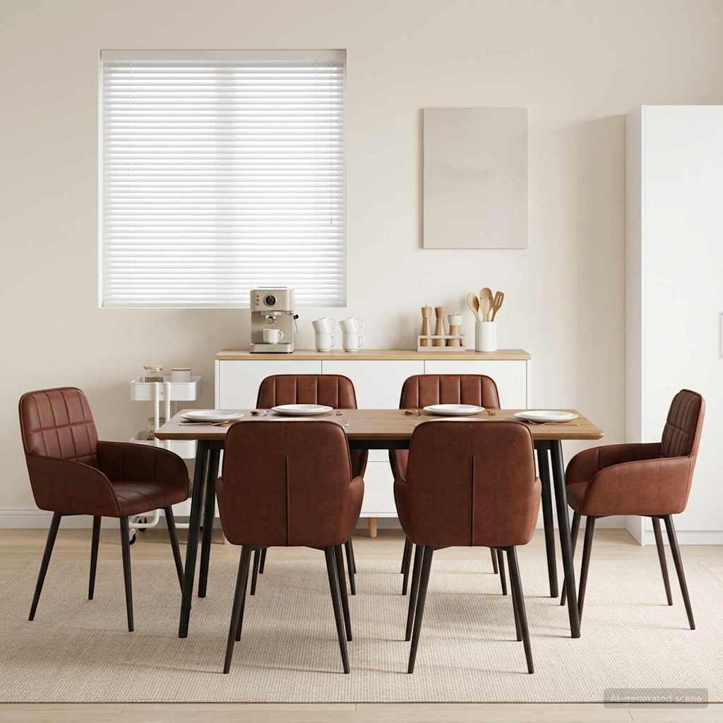 vidaXL Dining Chairs 4 pcs Faux Leather Black 57 x 50 x 85 cm