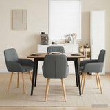 vidaXL Eetstoelen 4 pcs Stof Lichtgrijs 56,5 x 50 x 87,5 cm