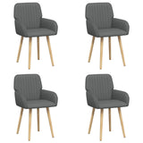 vidaXL Eetstoelen 4 pcs Stof Lichtgrijs 56,5 x 50 x 87,5 cm