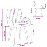 vidaXL Eetstoelen 4 pcs Stof Lichtgrijs 56,5 x 50 x 87,5 cm