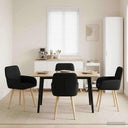 vidaXL Eetstoelen 4 pcs Stof Lichtgrijs 56,5 x 50 x 87,5 cm