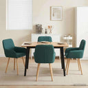 vidaXL Eetstoelen 4 pcs Stof Lichtgrijs 56,5 x 50 x 87,5 cm