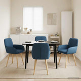 vidaXL Eetstoelen 4 pcs Stof Lichtgrijs 56,5 x 50 x 87,5 cm