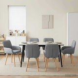 vidaXL Eetstoelen 4 pcs Stof Lichtgrijs 56,5 x 50 x 87,5 cm