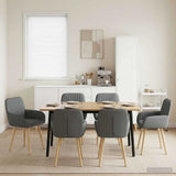 vidaXL Eetstoelen 4 pcs Stof Lichtgrijs 56,5 x 50 x 87,5 cm