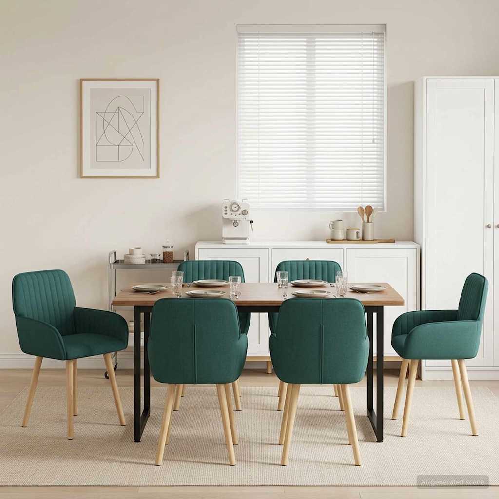 vidaXL Eetstoelen 4 pcs Stof Lichtgrijs 56,5 x 50 x 87,5 cm