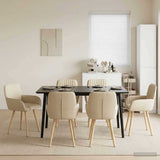 vidaXL Eetstoelen 4 pcs Stof Lichtgrijs 56,5 x 50 x 87,5 cm