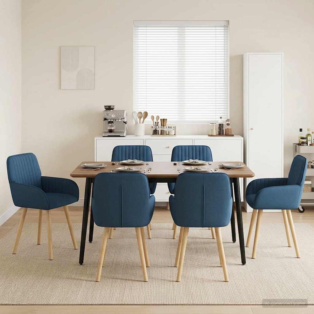 vidaXL Eetstoelen 4 pcs Stof Lichtgrijs 56,5 x 50 x 87,5 cm