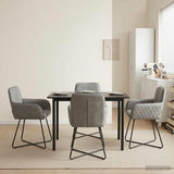 vidaXL Dining Chairs 4 pcs velvet Light Grey 59 x 56.5 x 86 cm