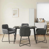 vidaXL Dining Chairs 4 pcs velvet Light Grey 59 x 56.5 x 86 cm