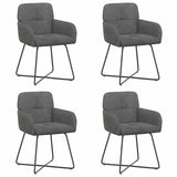 vidaXL Dining Chairs 4 pcs velvet Light Grey 59 x 56.5 x 86 cm