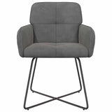 vidaXL Dining Chairs 4 pcs velvet Light Grey 59 x 56.5 x 86 cm