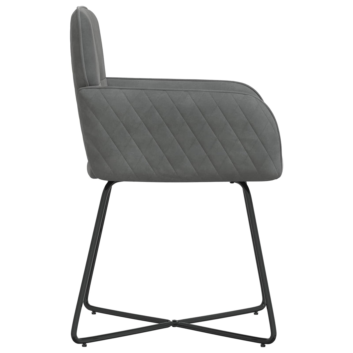 vidaXL Dining Chairs 4 pcs velvet Light Grey 59 x 56.5 x 86 cm