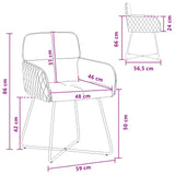 vidaXL Dining Chairs 4 pcs velvet Light Grey 59 x 56.5 x 86 cm