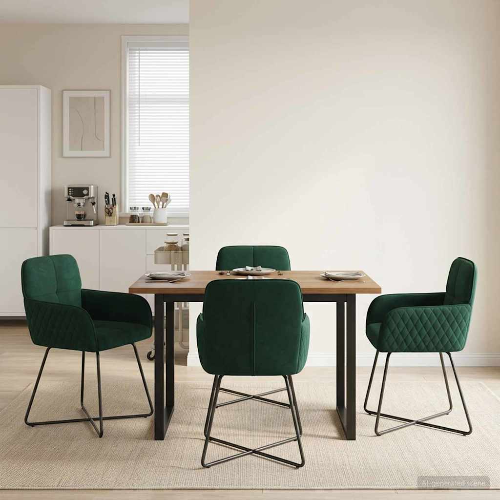 vidaXL Dining Chairs 4 pcs velvet Light Grey 59 x 56.5 x 86 cm