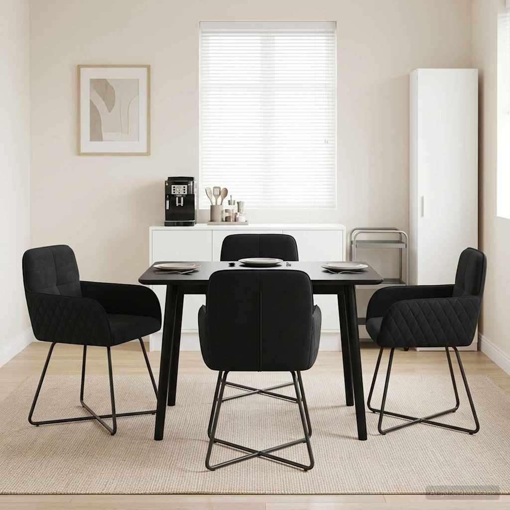 vidaXL Dining Chairs 4 pcs velvet Light Grey 59 x 56.5 x 86 cm