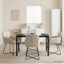vidaXL Dining Chairs 4 pcs velvet Light Grey 59 x 56.5 x 86 cm