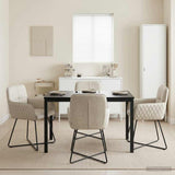 vidaXL Dining Chairs 4 pcs velvet Light Grey 59 x 56.5 x 86 cm