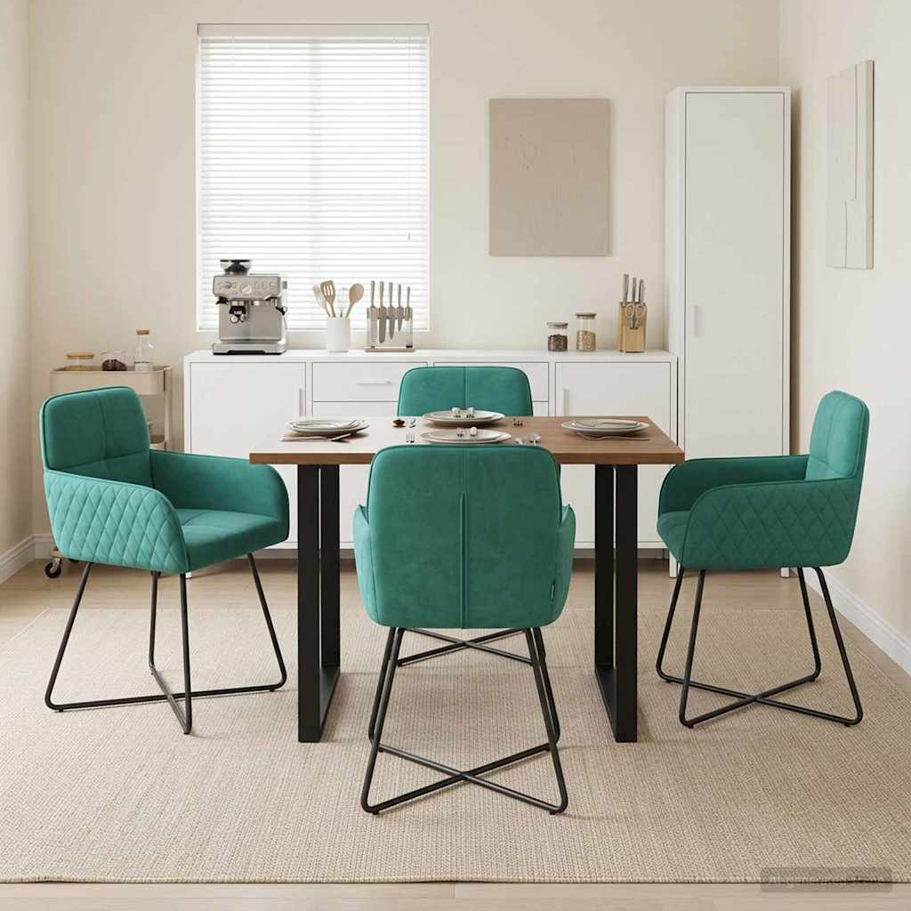 vidaXL Dining Chairs 4 pcs velvet Light Grey 59 x 56.5 x 86 cm