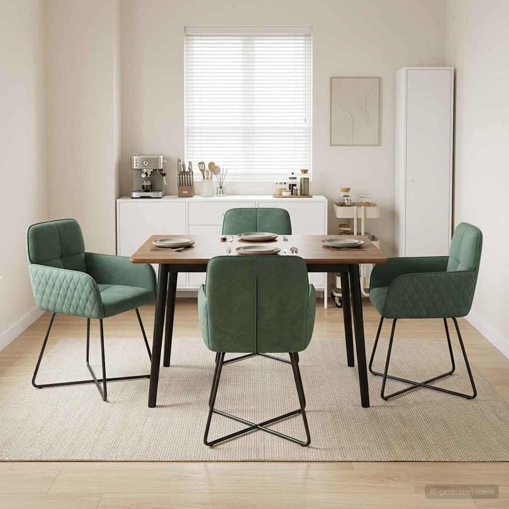vidaXL Dining Chairs 4 pcs velvet Light Grey 59 x 56.5 x 86 cm