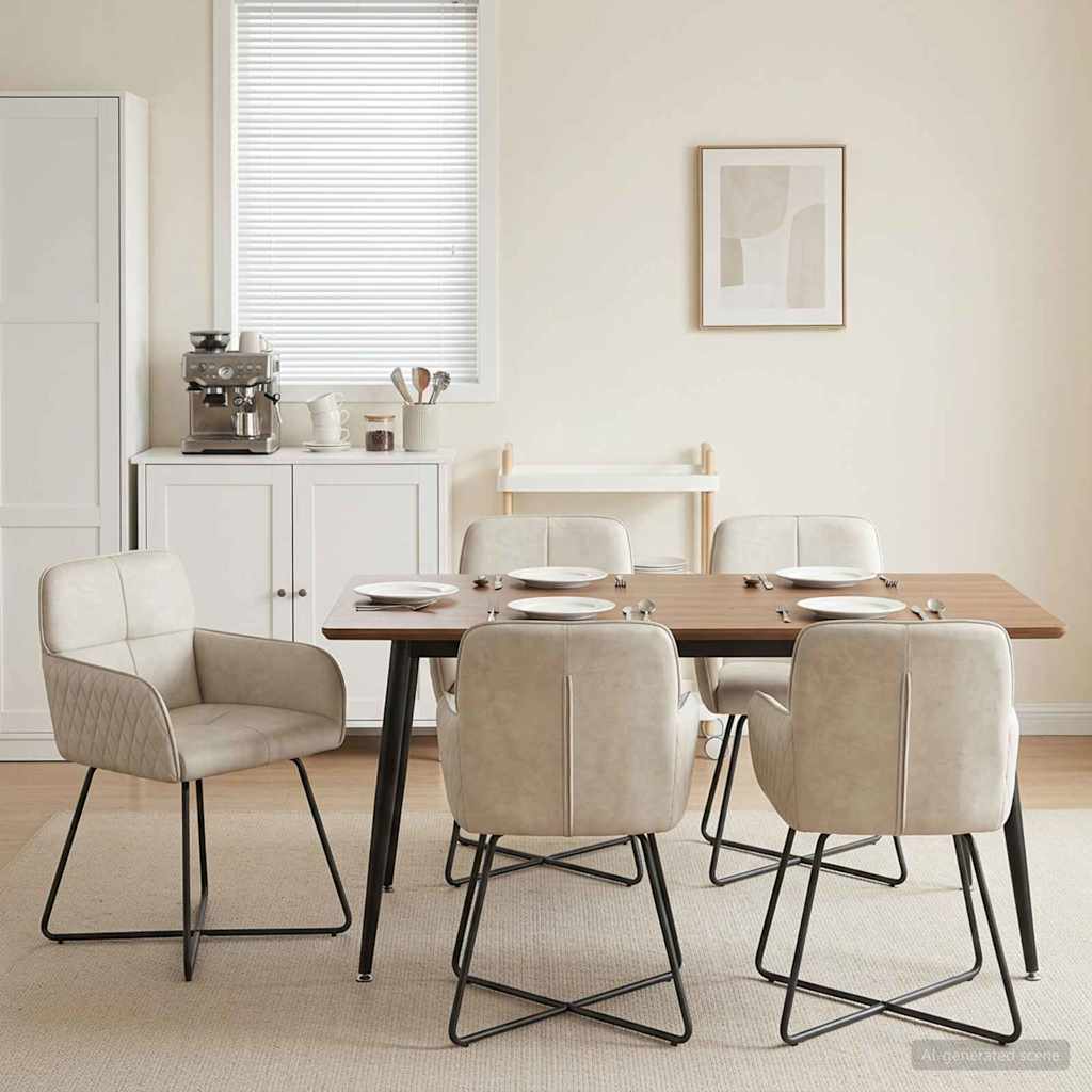 vidaXL Dining Chairs 4 pcs velvet Light Grey 59 x 56.5 x 86 cm