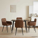 vidaXL Eetstoelen 4 pcs Kunst Suède Leer Bruin 59 x 56,5 x 85 cm