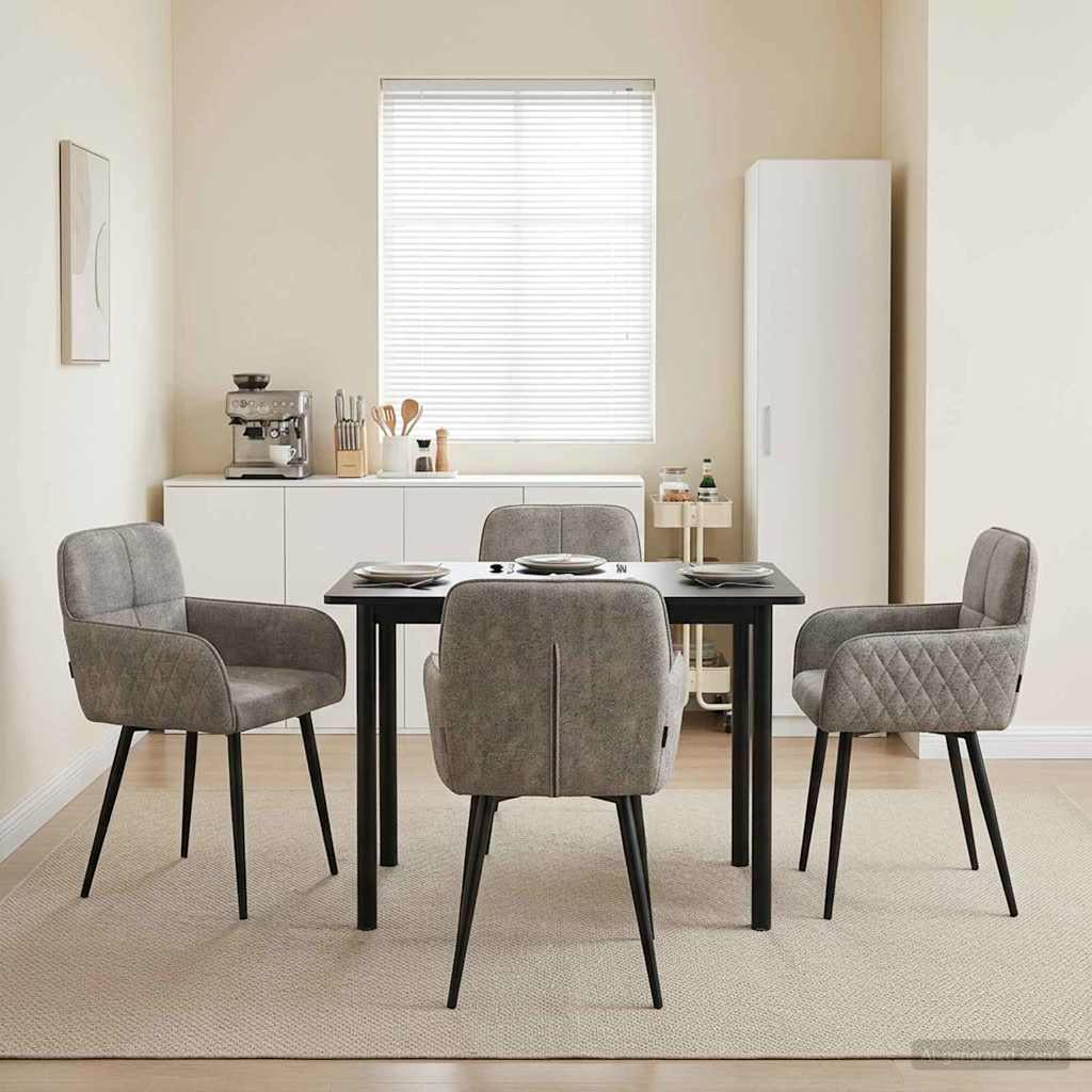 vidaXL Eetstoelen 4 pcs Kunst Suède Leer Bruin 59 x 56,5 x 85 cm