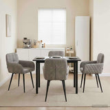 vidaXL Eetstoelen 4 pcs Kunst Suède Leer Bruin 59 x 56,5 x 85 cm