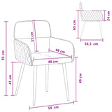 vidaXL Eetstoelen 4 pcs Kunst Suède Leer Bruin 59 x 56,5 x 85 cm