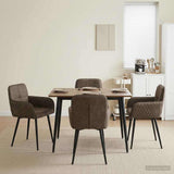 vidaXL Eetstoelen 4 pcs Kunst Suède Leer Bruin 59 x 56,5 x 85 cm